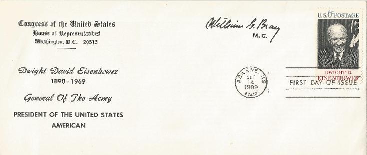 Eisenhower Memorial FDC on Congressional Free Frank