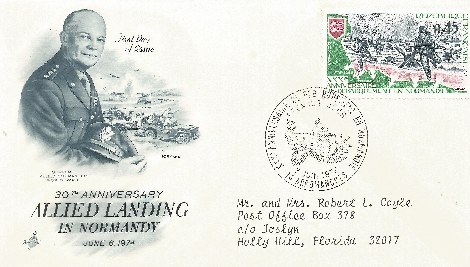 74-06-6 D-Day Anniversary French Postmark