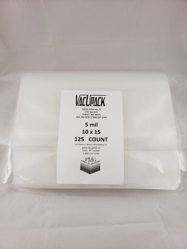 5 MIL 125 COUNT 10X15 COMMERCIAL FLAT BAGS
