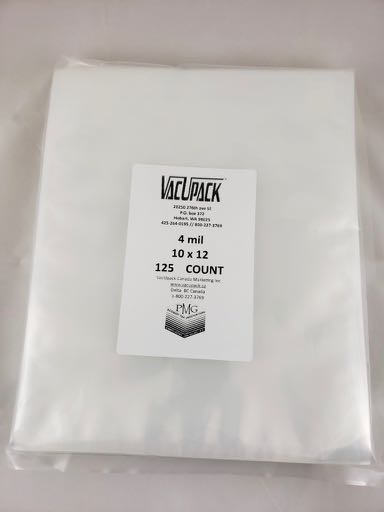 4 MIL 125 COUNT 10X12 COMMERCIAL FLAT BAGS
