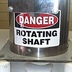 Danger Rotating Shaft Work Place Safety Vinyl Glossy Laminate Decal