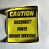 Disconnect Power Switch Work Place Safety Vinyl Glossy Laminate Decal