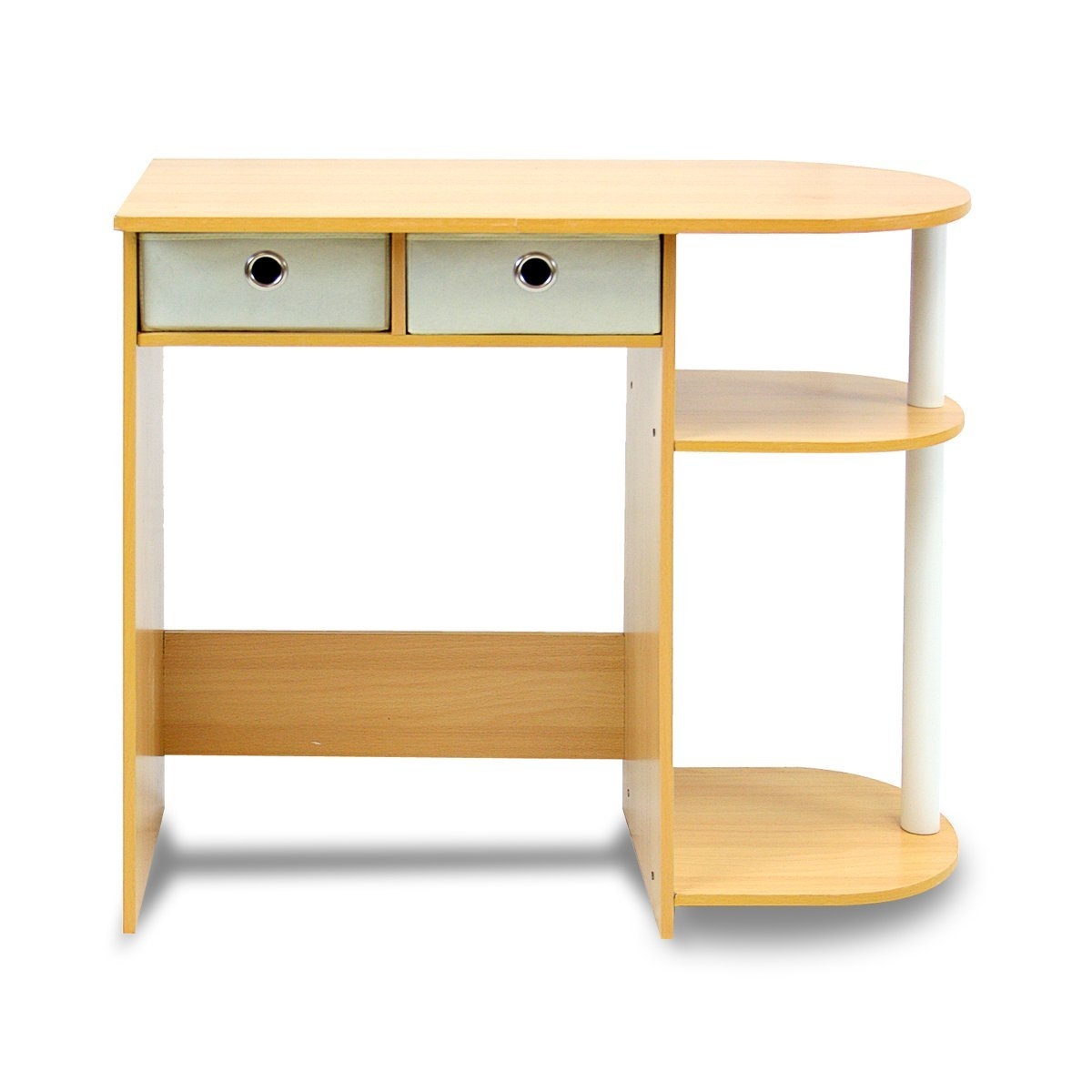 CreativeWorks Home Decor - COMPUTER DESKS - This Home Office Laptop Computer Desk Table in Beech Ivory is designed for  space saving and