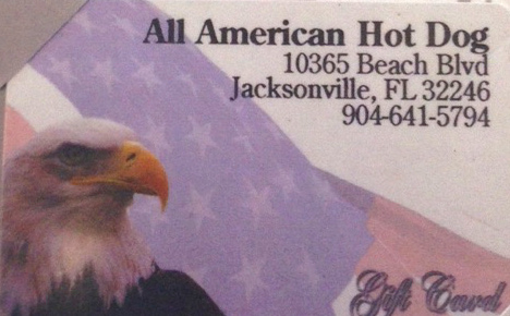 All American Hotdog Gift Card ( Digital Only) 