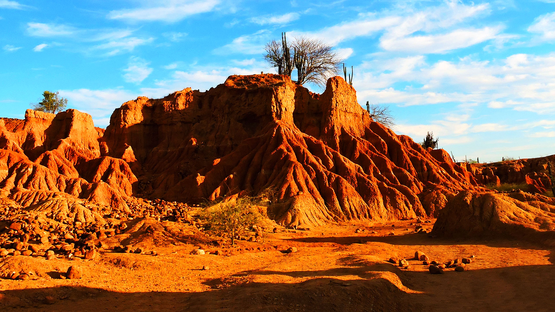 Paisaje del Desierto de la Tatacoa con formaciones