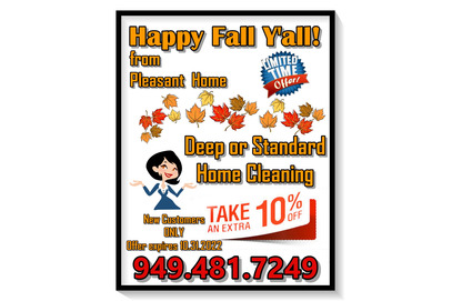 Fall House Cleaning Special