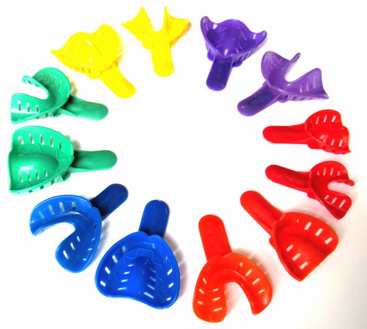Multi-Colored Disposable Impression Trays  