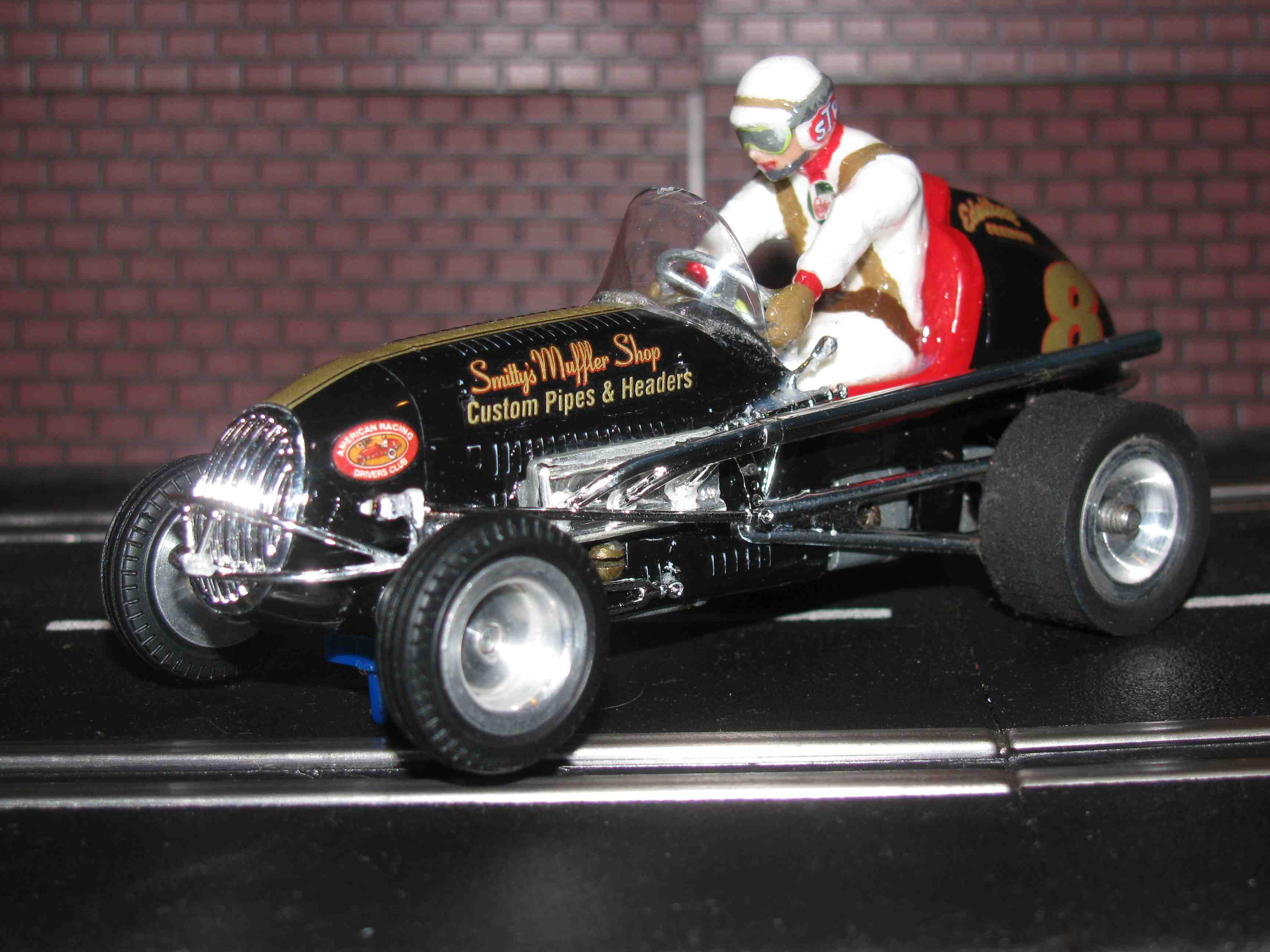 * SOLD * Vintage Monogram Midget Racer “Smitty’s” Slot Car 1/32 Scale Car #8