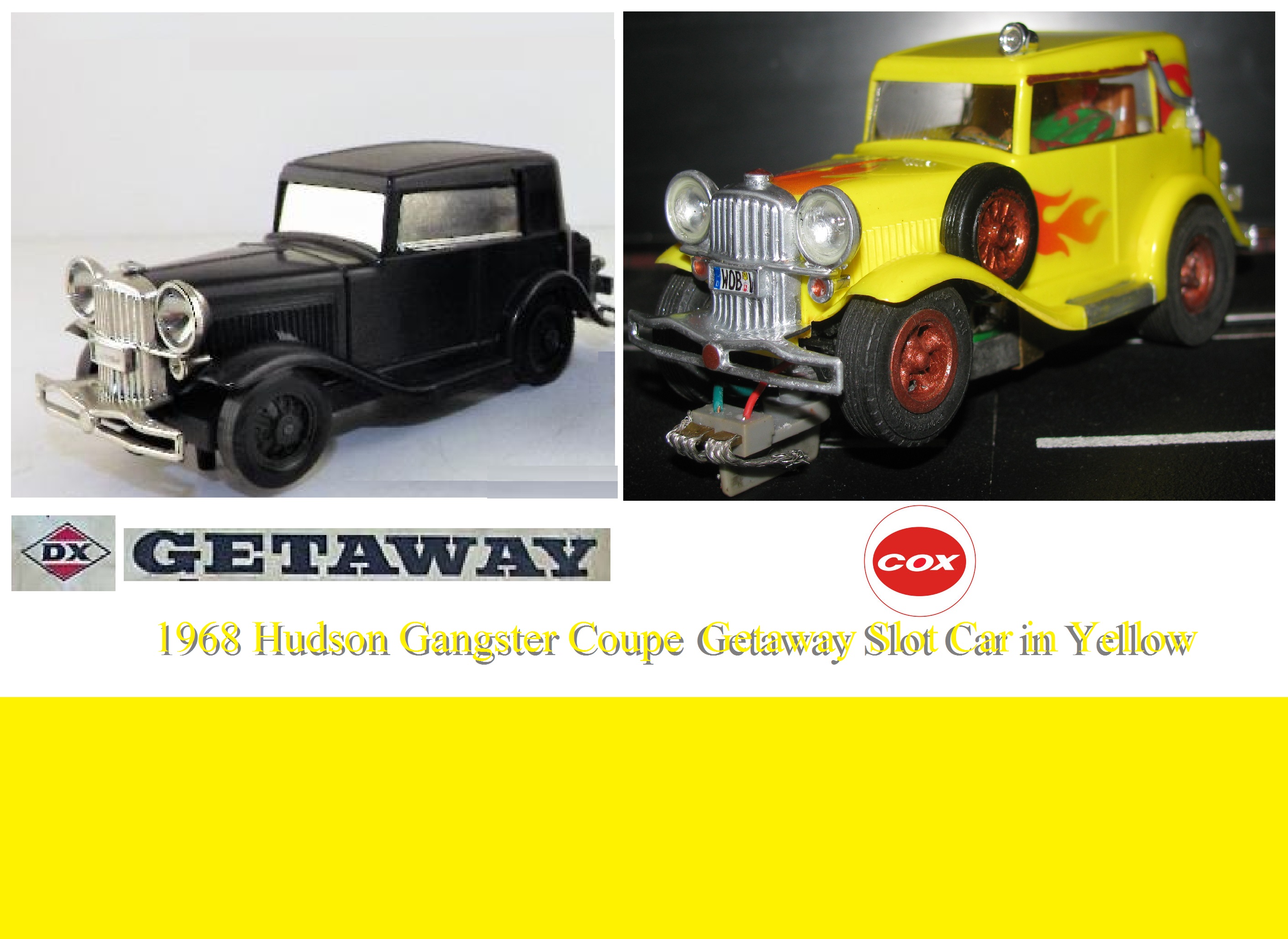 * SALE, Save $70 vs. our Ebay store price * 1968 Hudson Gangster Coupe Getaway 1:32 Scale Slot Car - Test Track