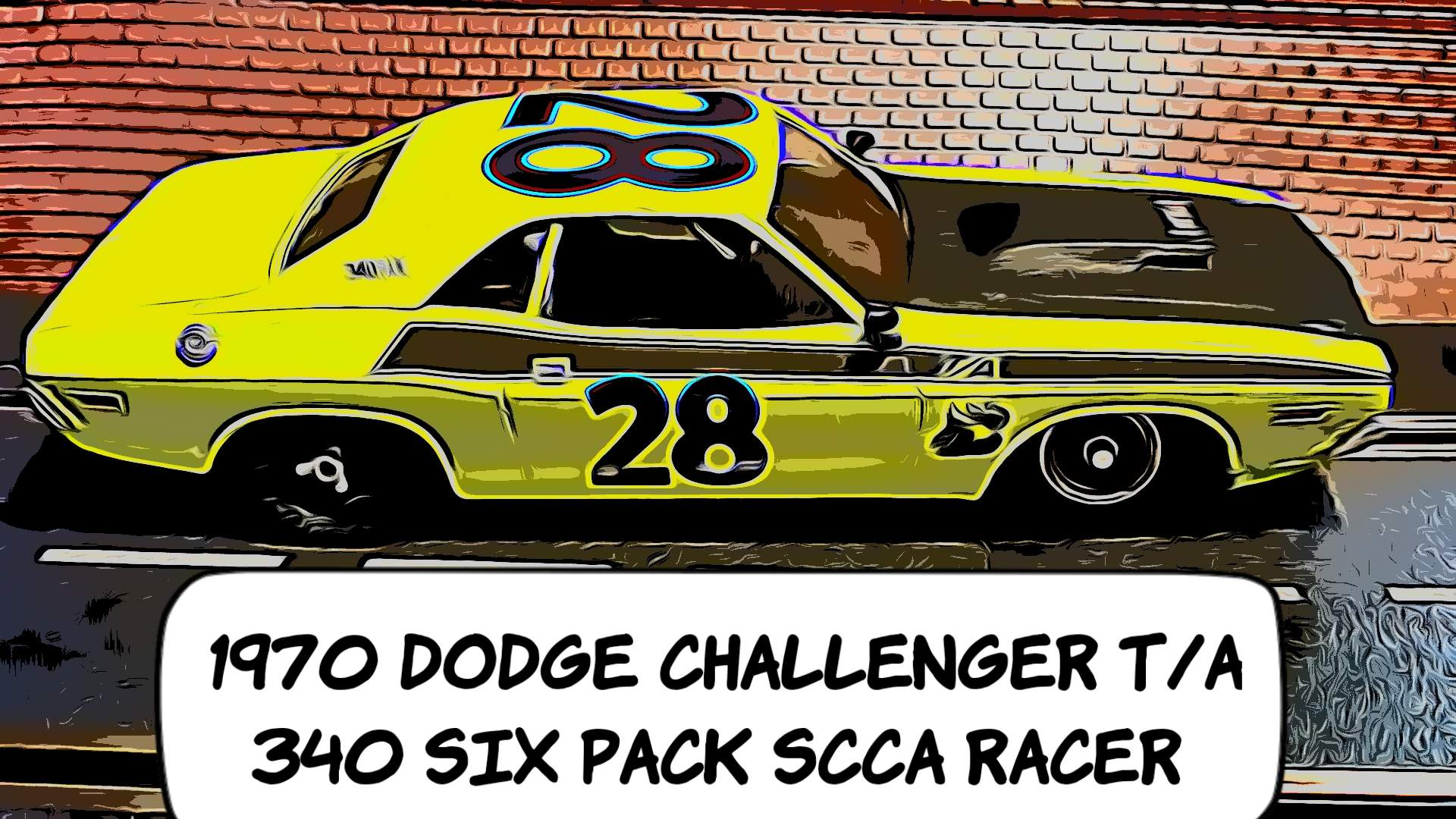* SALE, Save $40 vs. Ebay *1970 Dodge Challenger TA 340 Six Pack Slot Car 1/24 Scale - Car 28 