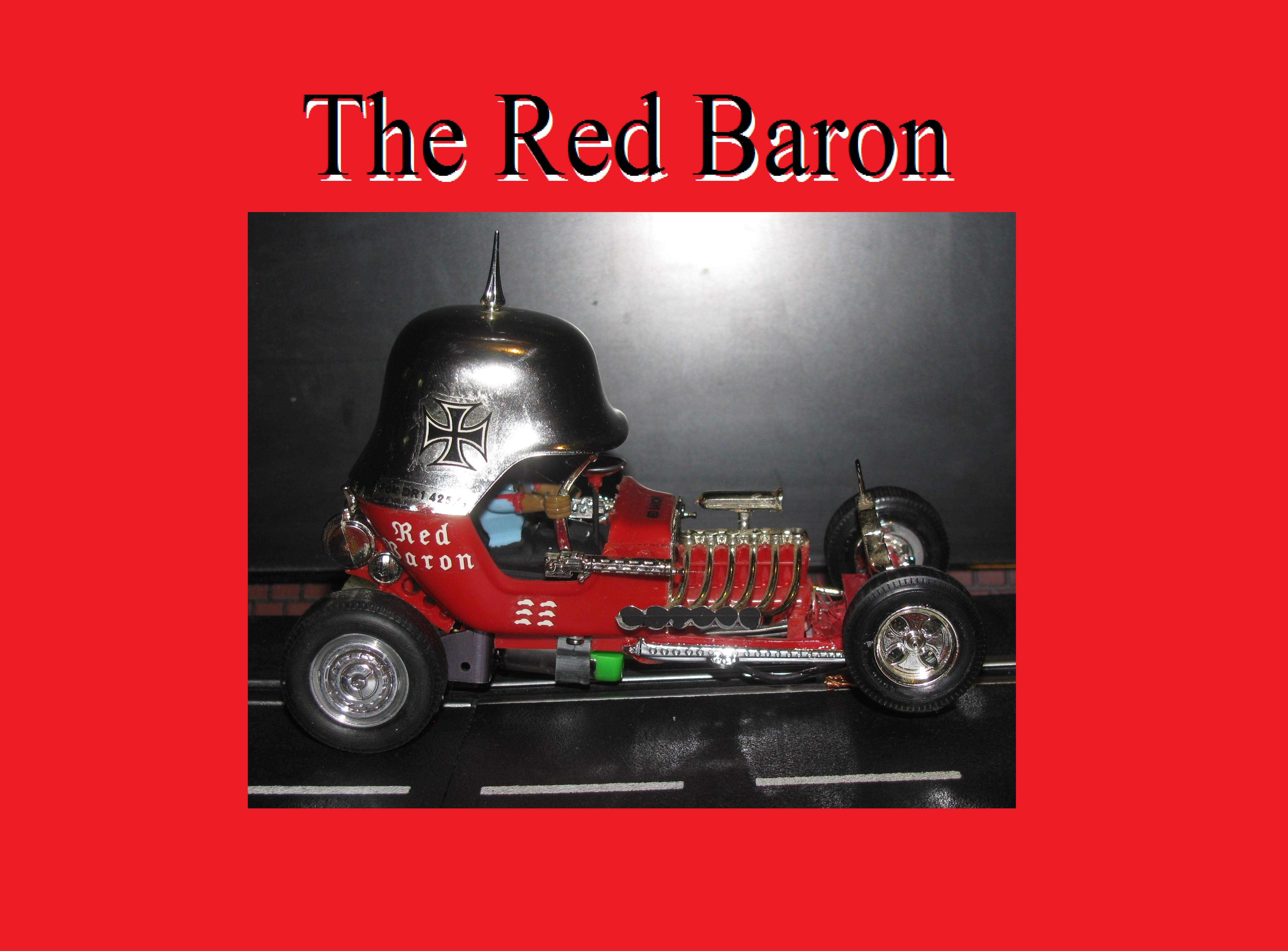 * SOLD * * Winter is coming SALE * Vintage Tom Daniels Monogram Red Baron Hot Rod Roadster Slot Car 1:24 Scale     