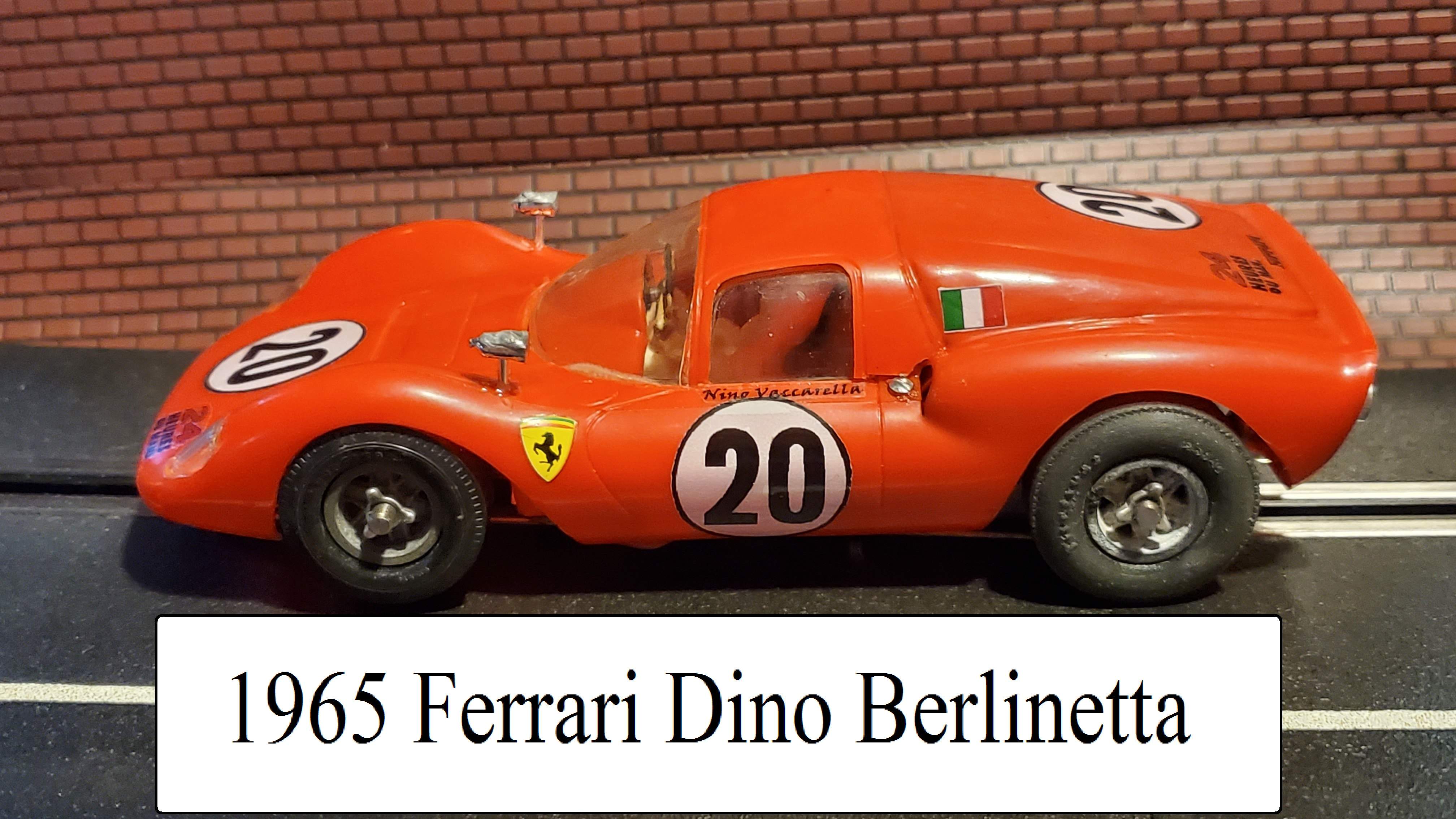 * Black Friday Super Sale, Save $70.00 off our Ebay Price * 1965 COX Ferrari Dino Berlinetta / Ferrari Dine 166 P on COX Competition Chassis 1/24 Scale Slot Car