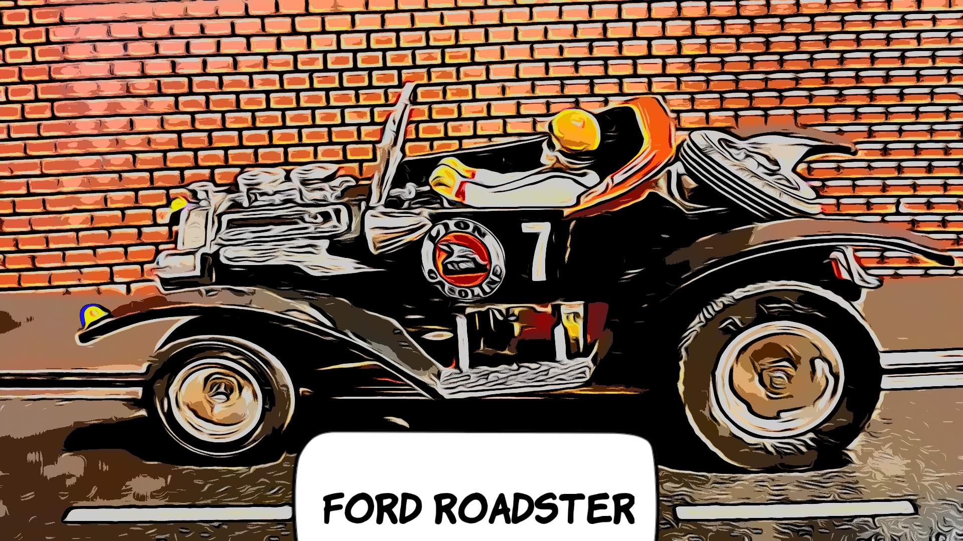 * Sale * Vintage 1927 Ford Hot Rod Roadster 1/24 Scale Slot Car #7    