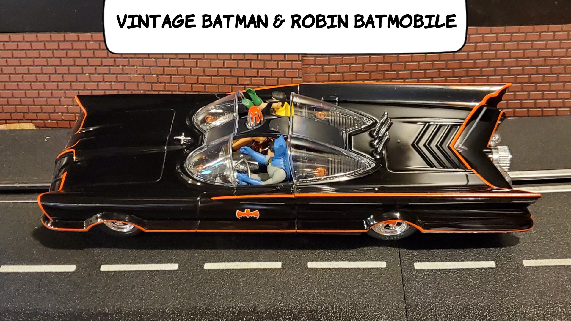 * SOLD * Original Batmobile Slot Car with Batman & Robin Special Edition 1:24 Scale