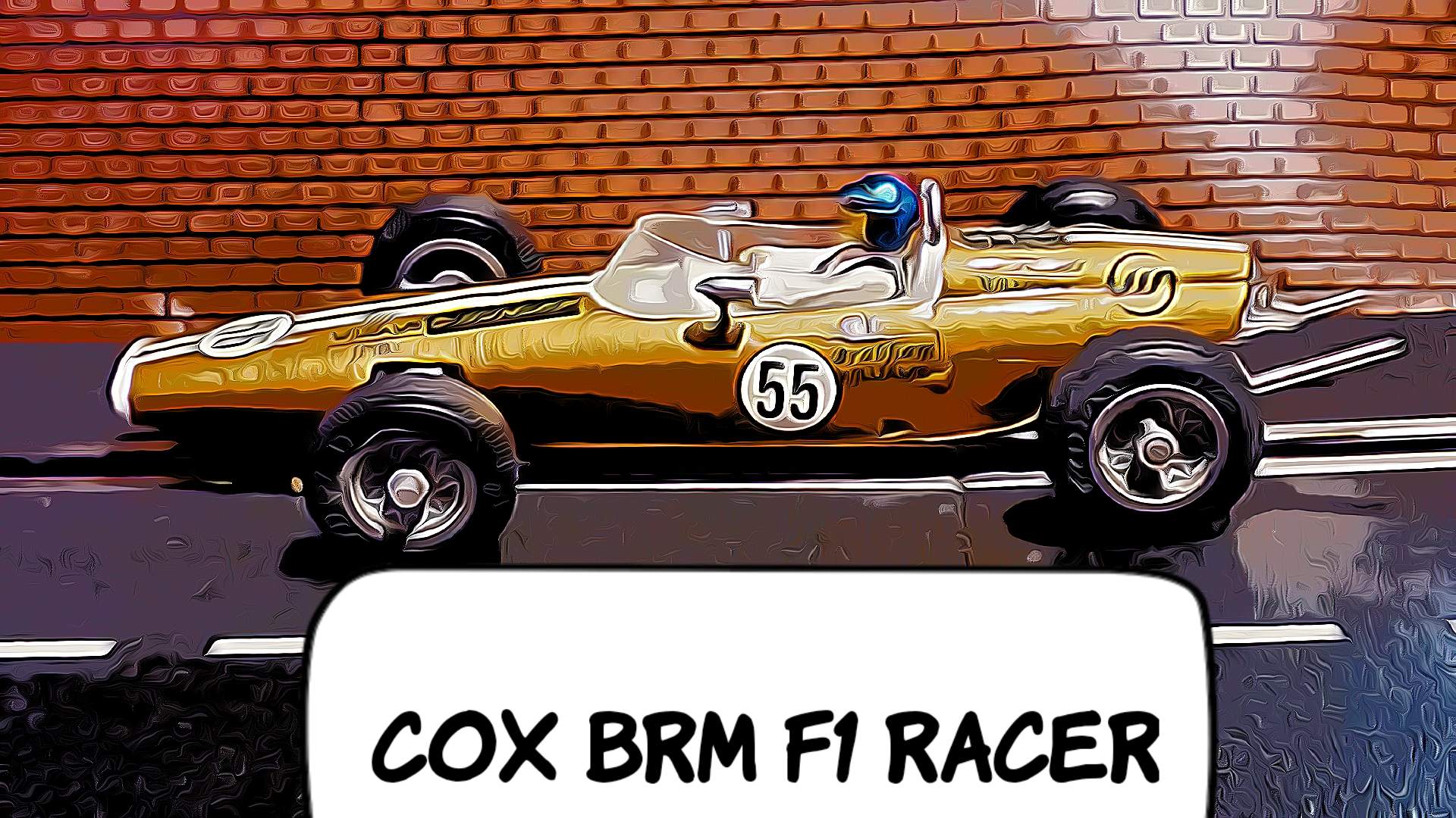* SOLD 02-28-23 * *1st SALE ITEM of 2023, BUY IT NOW & SAVE vs. our Ebay Store* Vintage COX BRM F1 Slot Car #55 1/24 Scale in Bronze