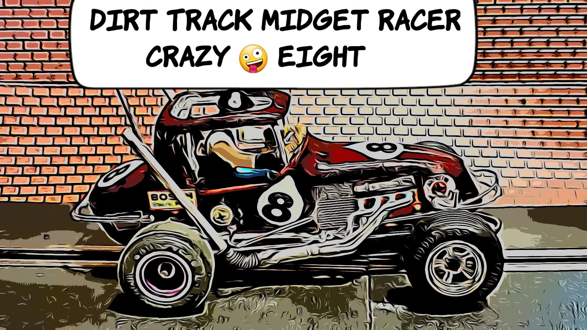 Sprint Cup Style * THIS WEEKEND ONLY * Black Friday Super Sale, Save $145 off our Ebay $369.99 Store Sale Price * Monogram Dirt Track Midget Racing Special Slot Car 1/24 Scale Car – Crazy 🤪 8 🤪