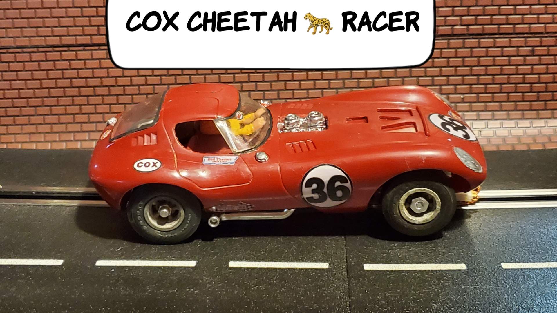 * Black Friday Super Sale, Save $30.00 vs. our $325.00 Ebay Store Price * COX Cheetah Racer Slot Car 1/24 Scale Car 36 Bill Thomas Racing