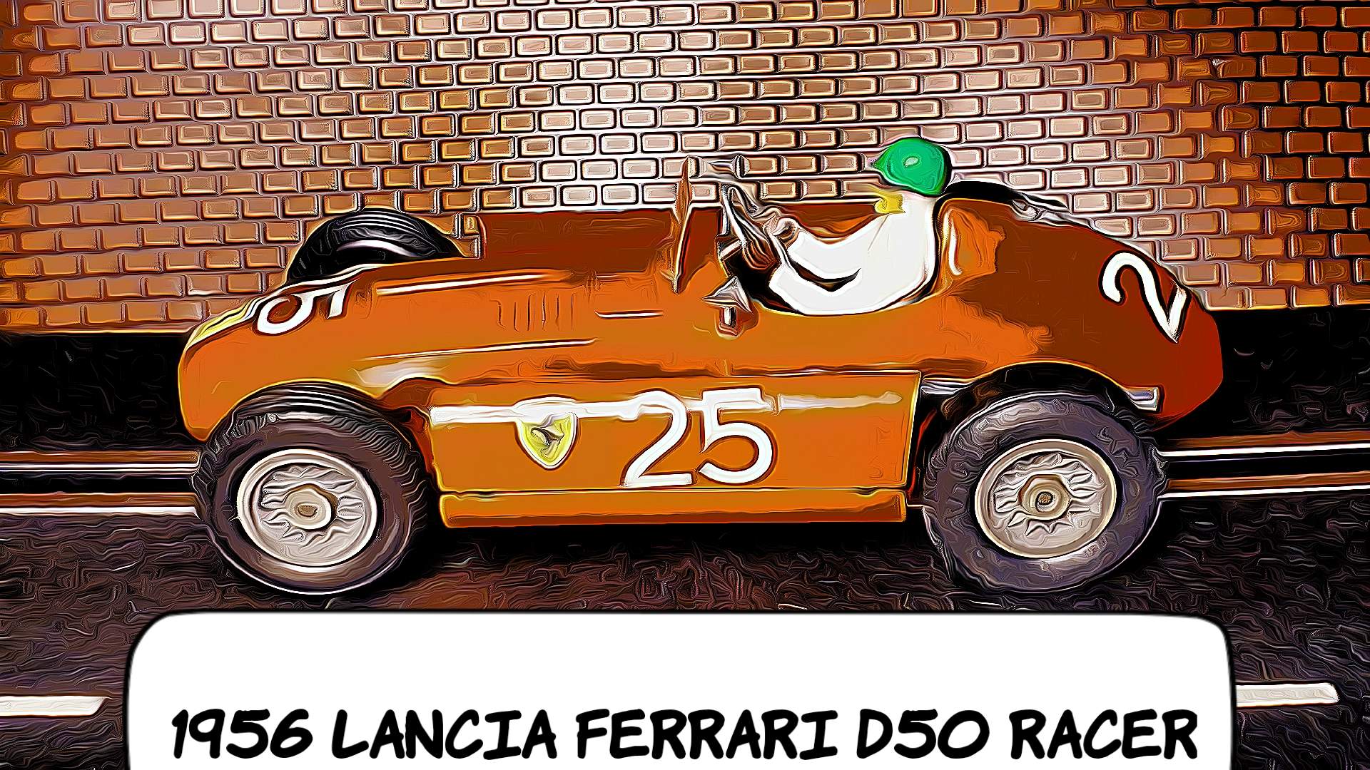 * Sale * Strombecker 1956 Lancia Ferrari D50 Team Scuderia Racing Slot Car 1/24 Scale     