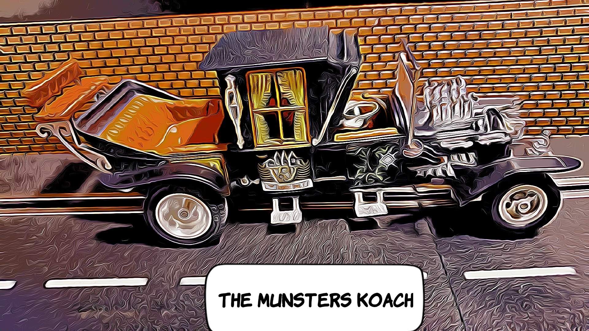 * SALE * The Munster’s, Munster Koach Slot Car 1/24 Scale with Driver