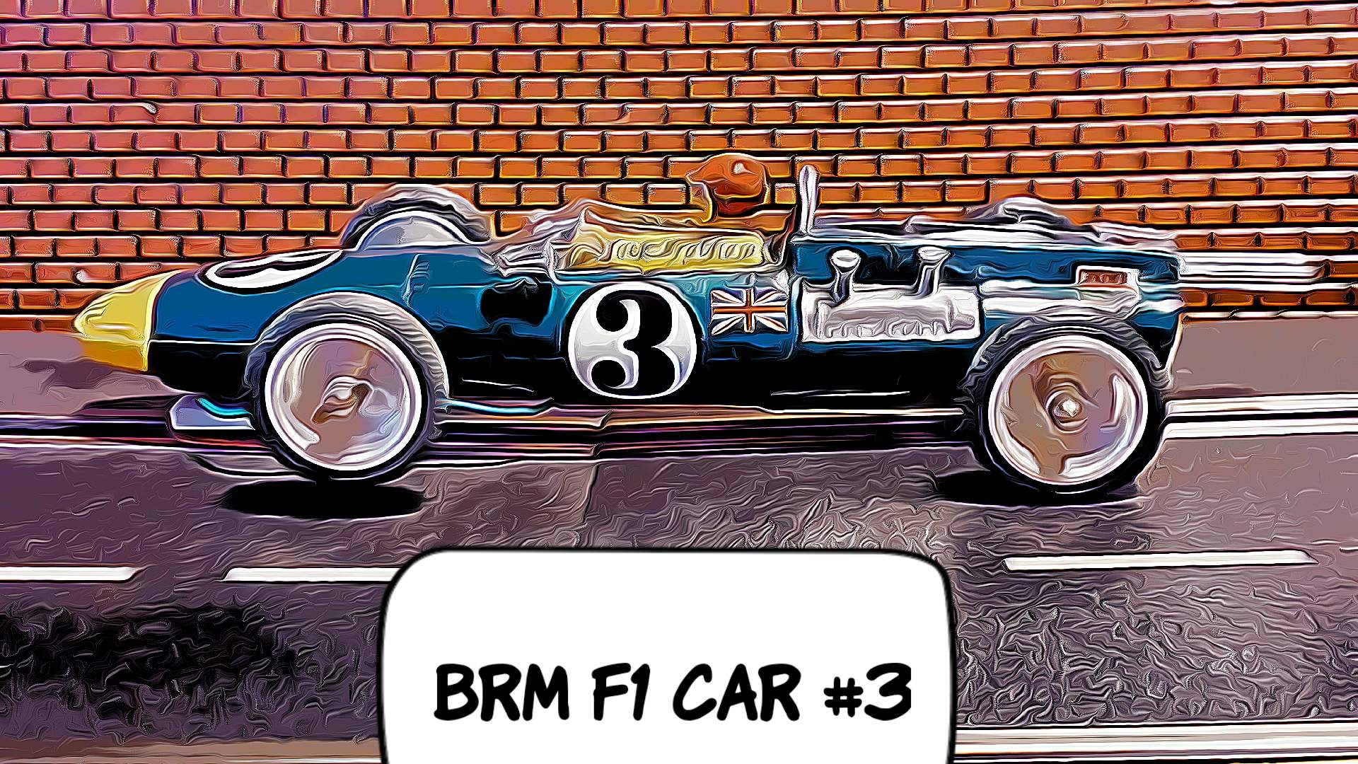 * Sale * Vintage Eldon BRM F1 Slot Car #3 1/24 Scale in British Racing Green