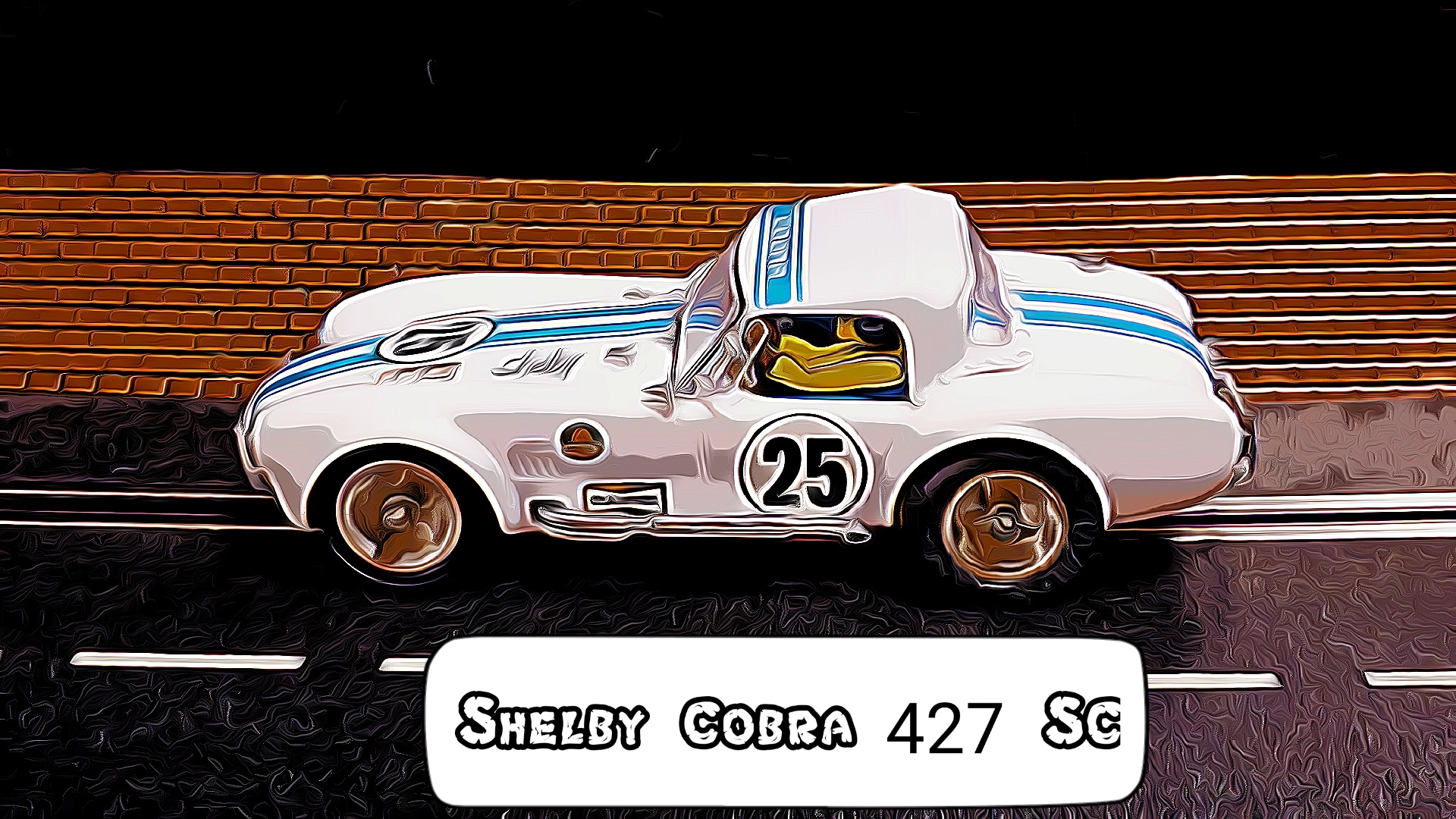 * SOLD * COX Shelby Cobra 427 🐍 Slot Car 1:24 Scale Car 25 in White