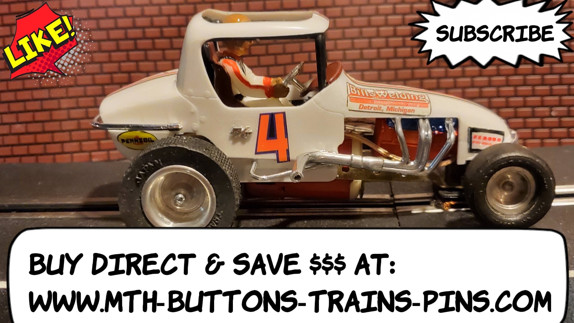 * Sale * Vintage Dirt Track Midget Racer 1/24 Scale Slot Car #4