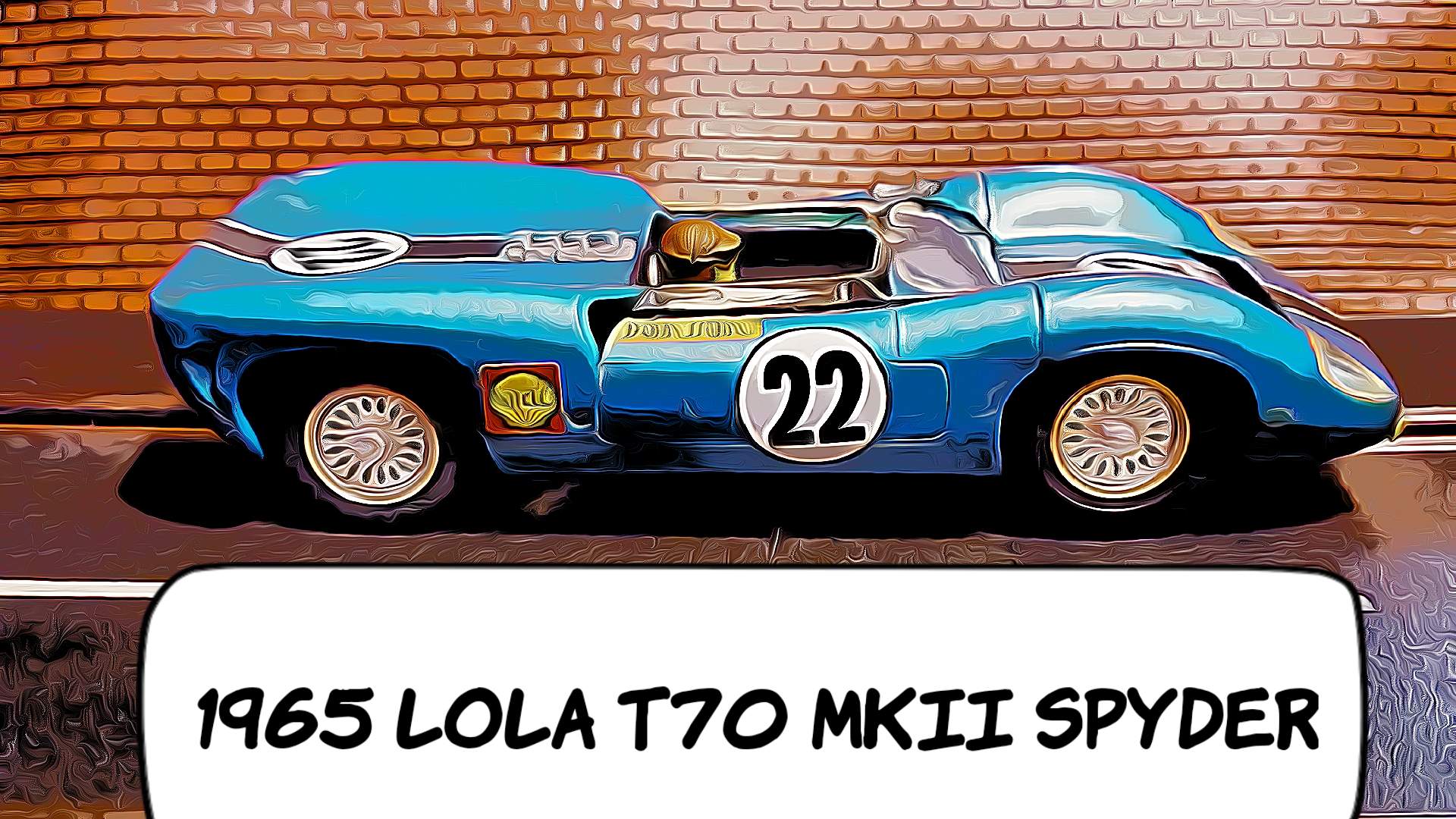 * Sale * 1965 Lola T70 Mkii Spyder Slot Car 1/24 Scale Car 22