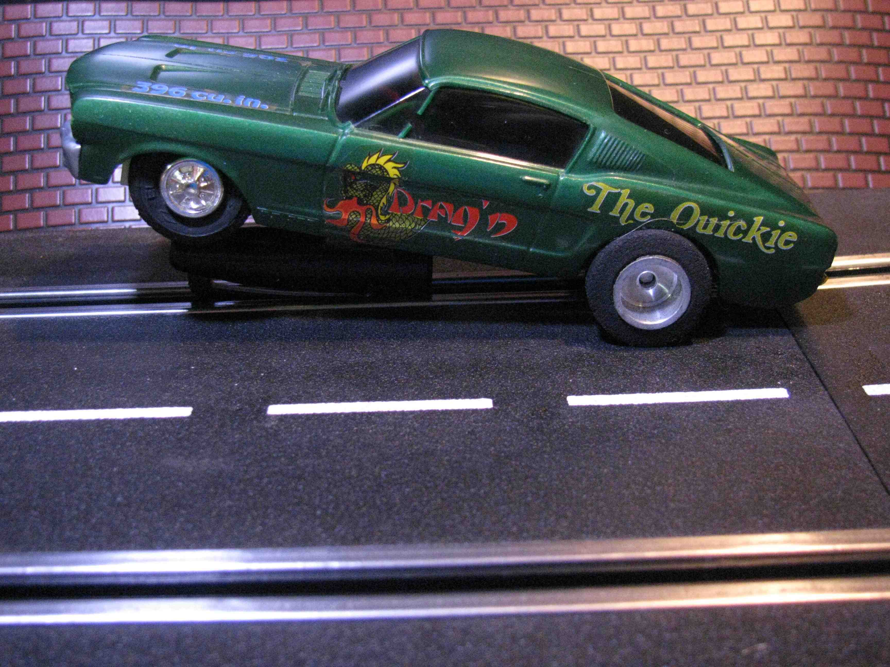 ** SOLD ** 1966 Eldon Mustang GT 350 Drag Car "Drag'n" Slot Car - 1/32 Scale