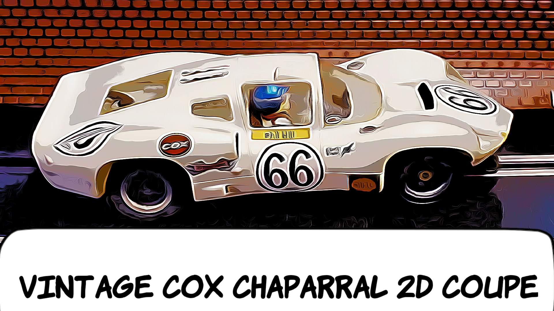 * SOLD * * SALE, Save $50 off our Ebay Price * Vintage COX Chaparral 2D Coupe Prototype Slot Car #66 1:24 Scale