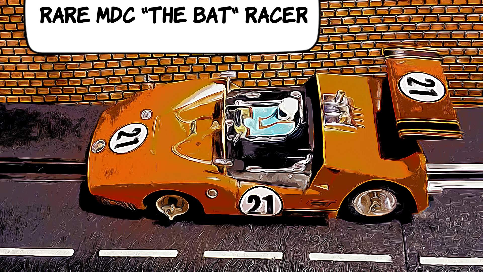 * Sale * Vintage MDC “The Bat” Custom Racer 1/24 Scale Slot Car #21