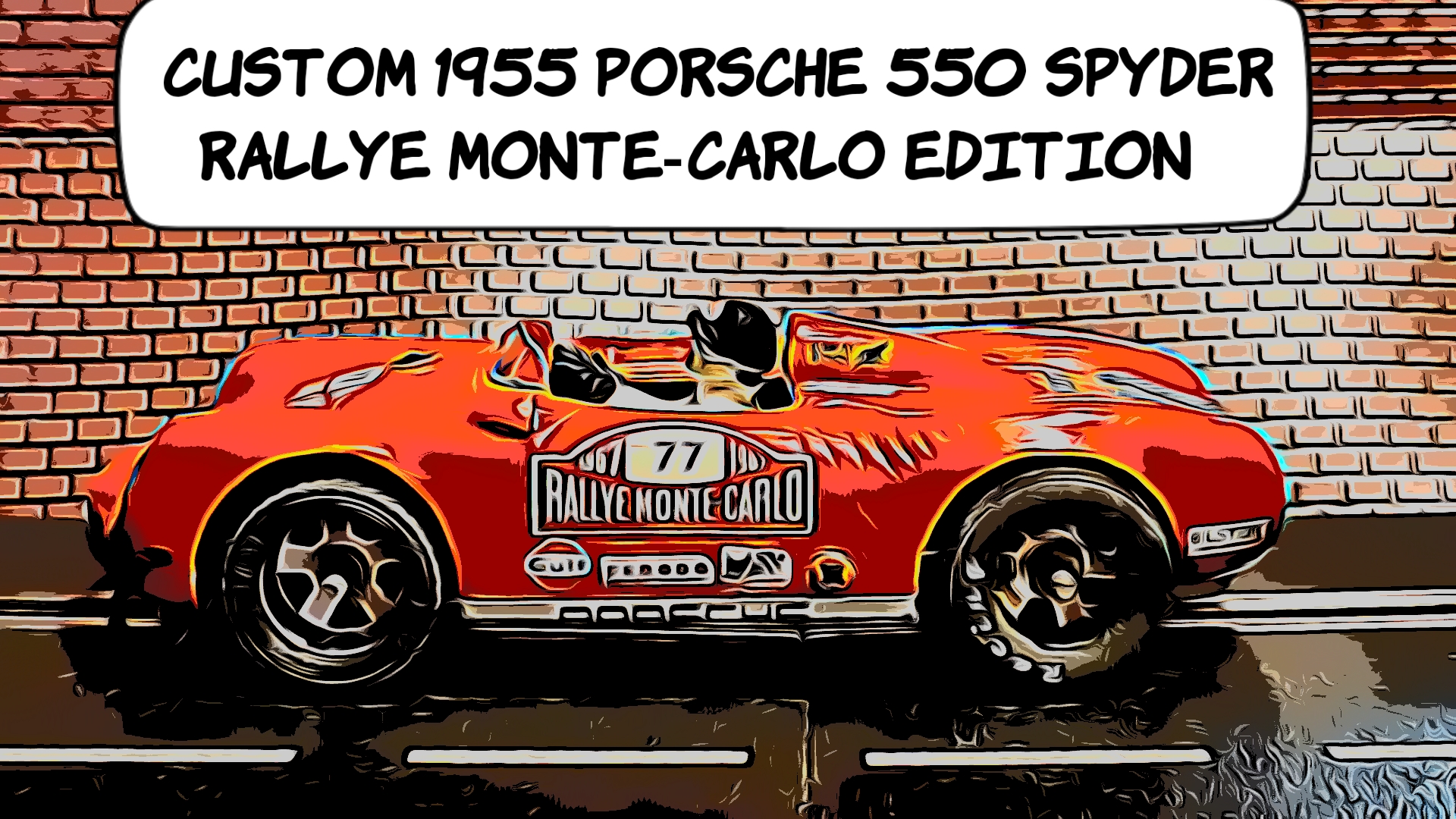 * Sale Price Save $100 vs our Ebay Store $369.99 Price * Bespoke 1955 Porsche 550 Spyder 1967 Rallye Monte-Carlo Limited Edition Slot Car 1/24 Scale