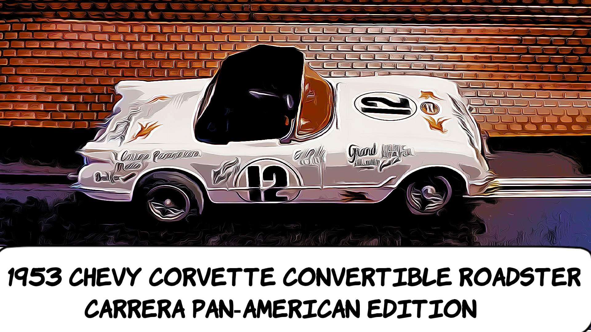 * Black Friday Super Sale, Save $100 vs. our $399.99 Ebay Store * COX 1953 Chevy Corvette Roadster Carrera Panamericana Racing Special Slot Car 1/24 Scale Car 12