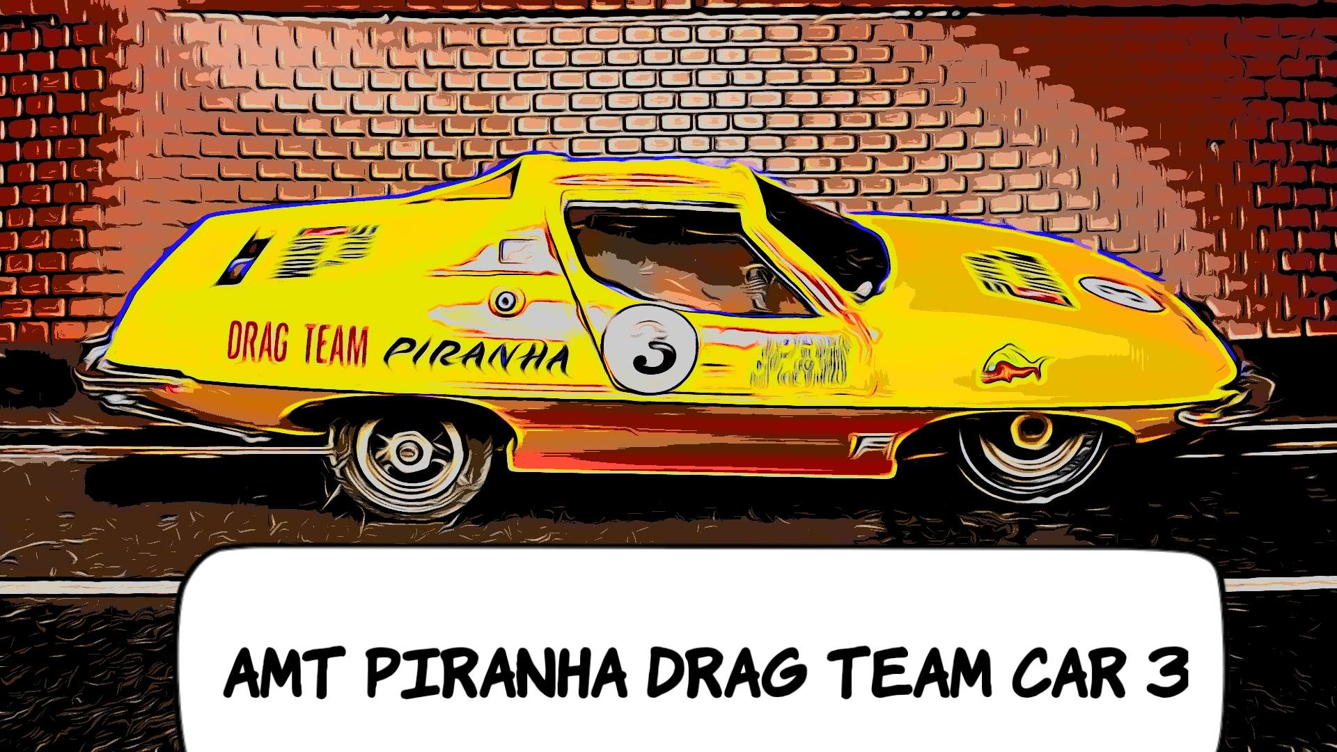 * Sale * Vintage AMT Piranha Drag Team 1/24 Scale Slot Car #3 
