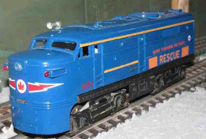 Royal Canadian Air Force Rescue Alco Loco (1051) O-Gauge (RUNS FORWARD ONLY)