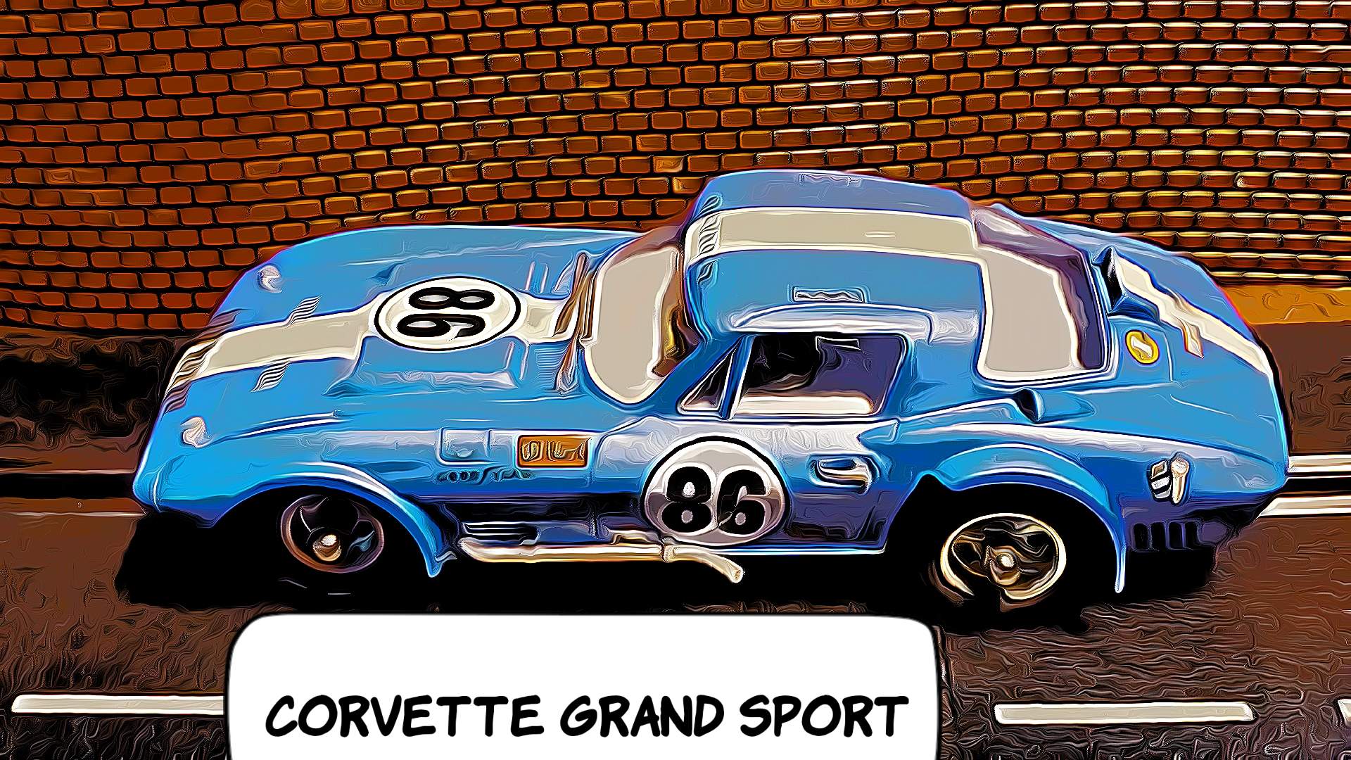 * Sale * Vintage Corvette Grand Sport Slot Car 1/24 Scale Car 86