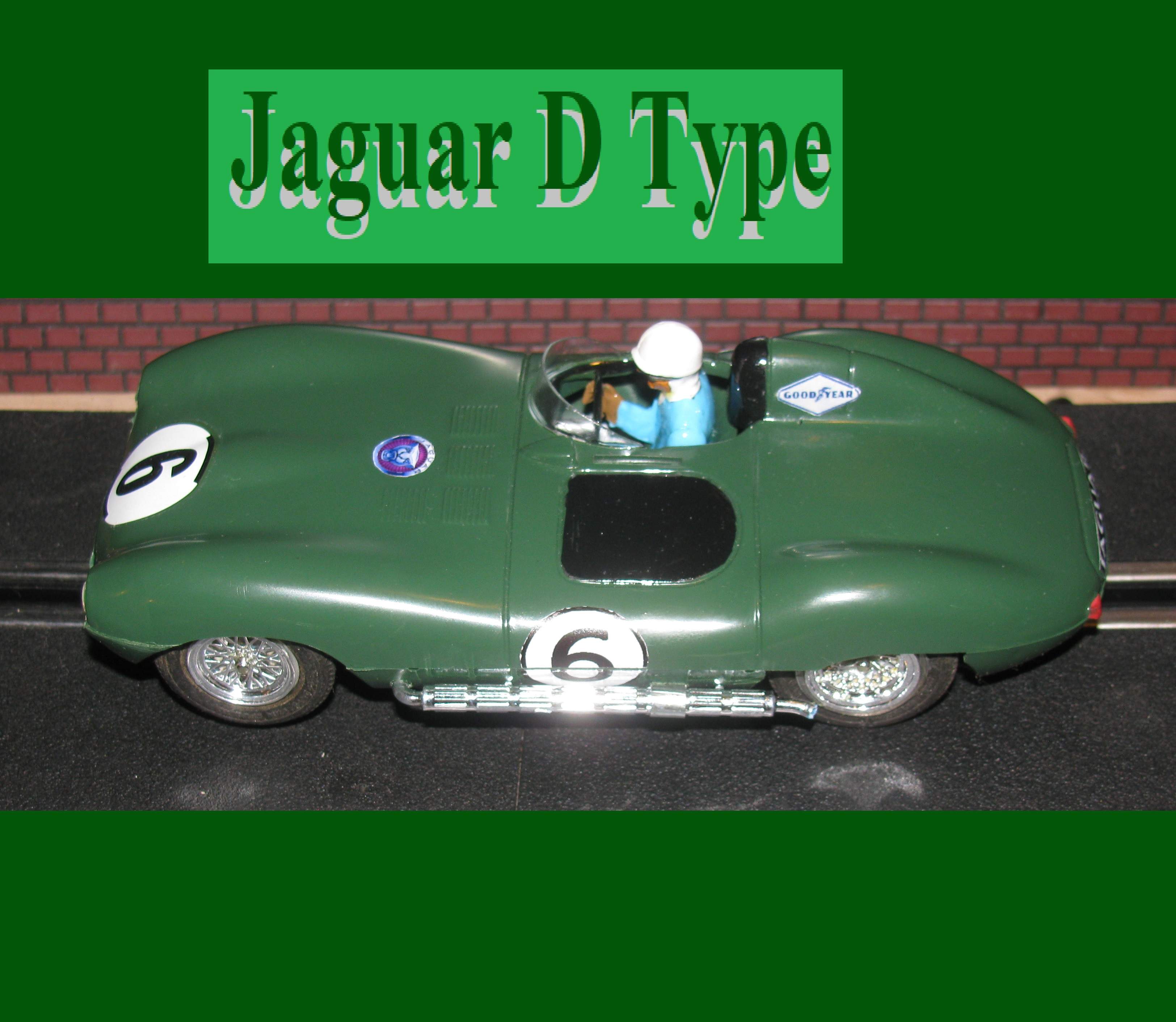 * SOLD * * Sale For Eric R (3 car Bundle) * Strombecker Jaguar D Type 1953 Racer – Car #6 – 1:24 Scale