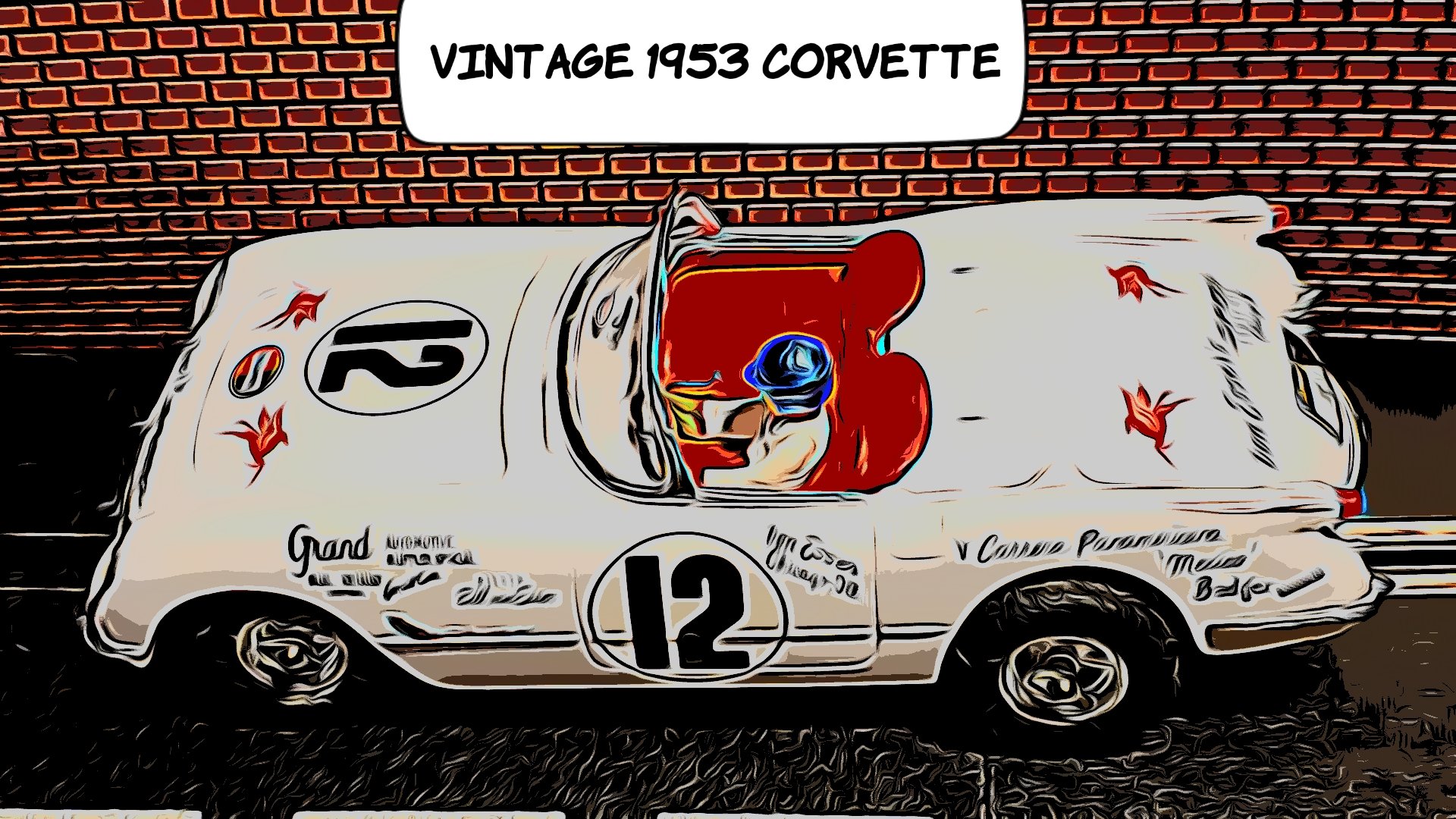 * SALE * COX 1953 Chevy Corvette Roadster Carrera Panamericana Racing Special Slot Car 1/24 Scale Car 12