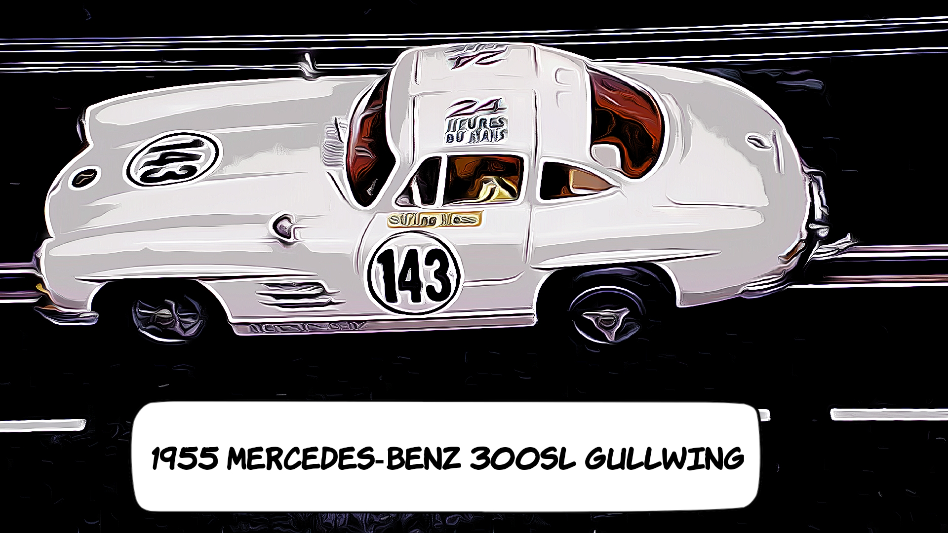 * SALE * Vintage COX 1955 Mercedes-Benz 300SL Gullwing Slot Car 1:24 Scale - #143