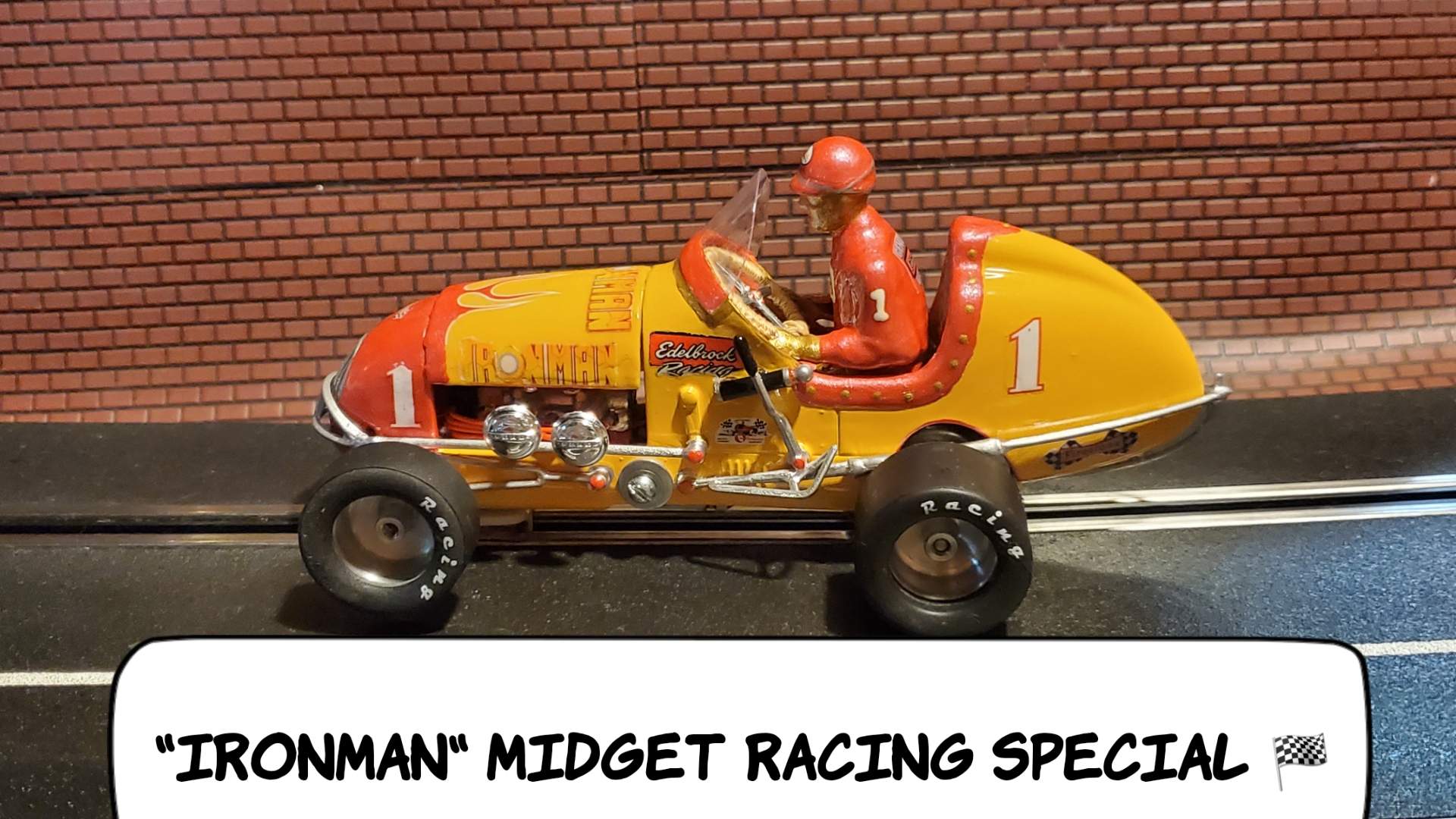 * THIS WEEKEND ONLY * Black Friday Super Sale, Save $125 off our Ebay $349.99 Store Sale Price * Monogram Midget Racer “IronMan” Racing Special 1/24 Scale Slot Car 8