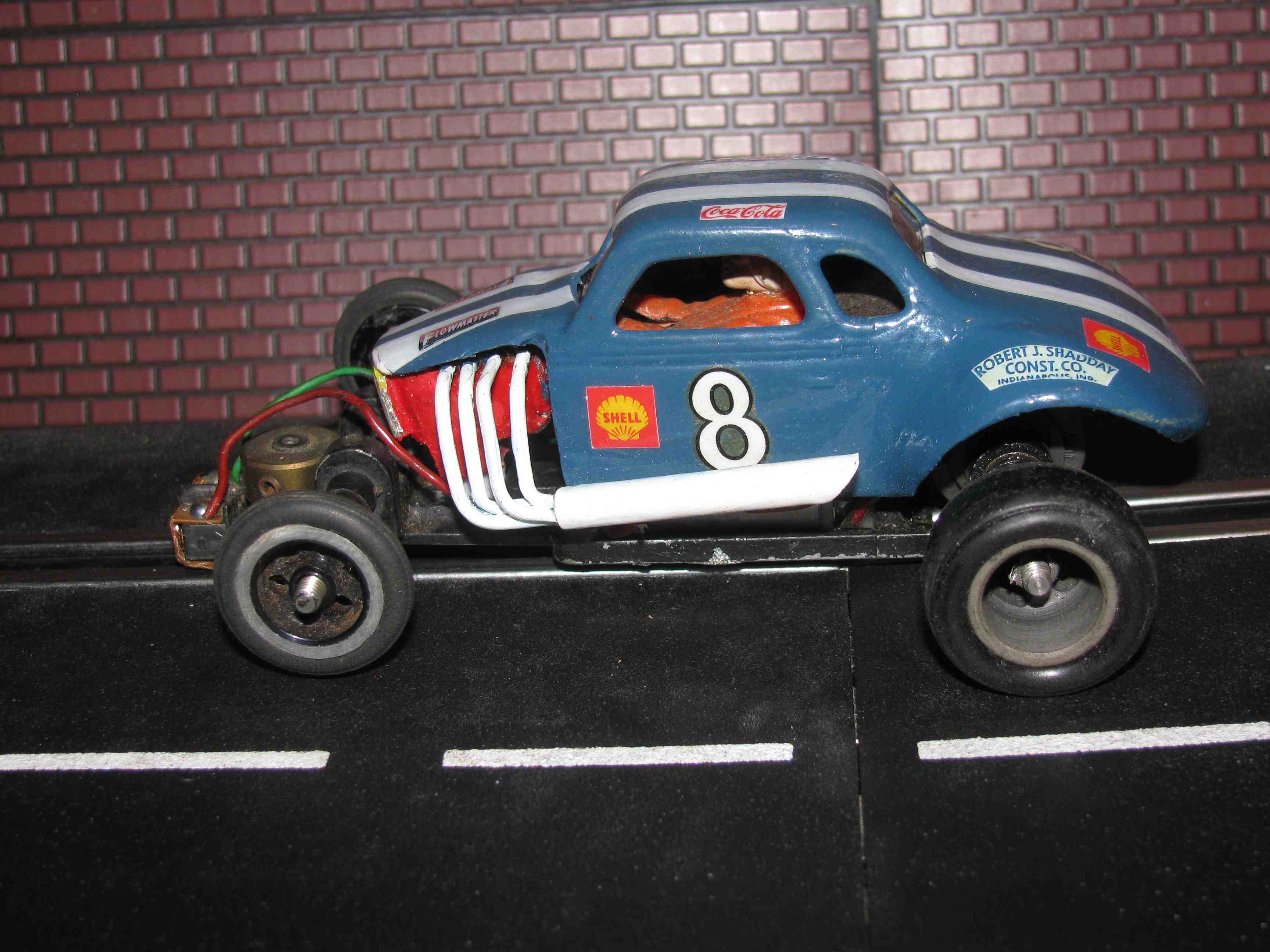* SOLD * 1960's Dynamic or Cox PRO Blue Lightening Racer – Slot Car #8