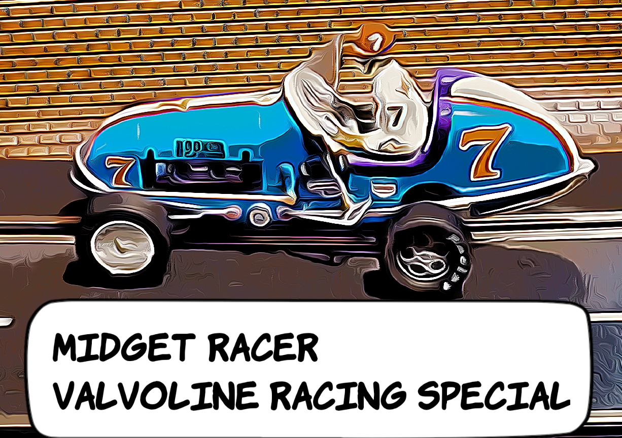 * SOLD * * Super September Sale, Save $25 off our Ebay $229.99 Store Sale Price * Monogram Midget Racer Valvoline Racing Special 1/24 Scale Slot Car 7
