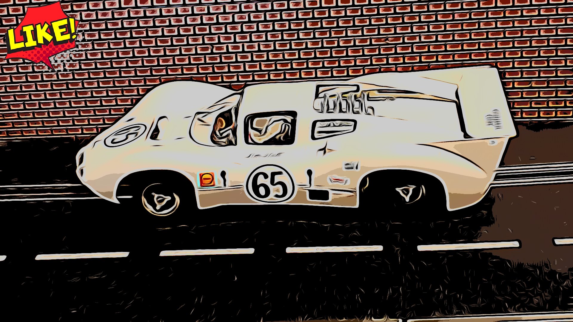 * SOLD * S.C.C. ** SALE * Vintage 1966 Chaparral Coupe Jim Hall Prototype Slot Car #65 1:24 Scale