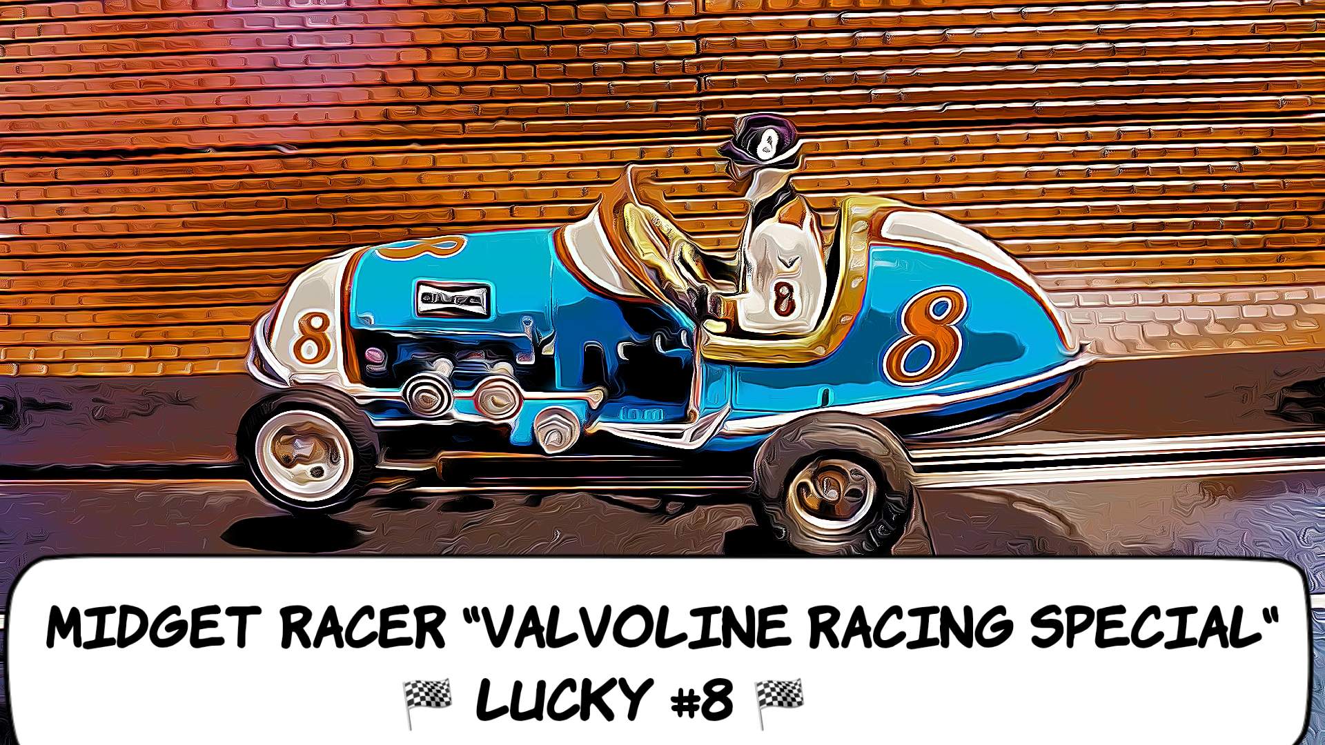 * SOLD 7/25/23 * * SUPER SALE, Save $$$ off our Ebay store price * Monogram Midget Racer Valvoline Racing Special 1/24 Scale Slot Car 8