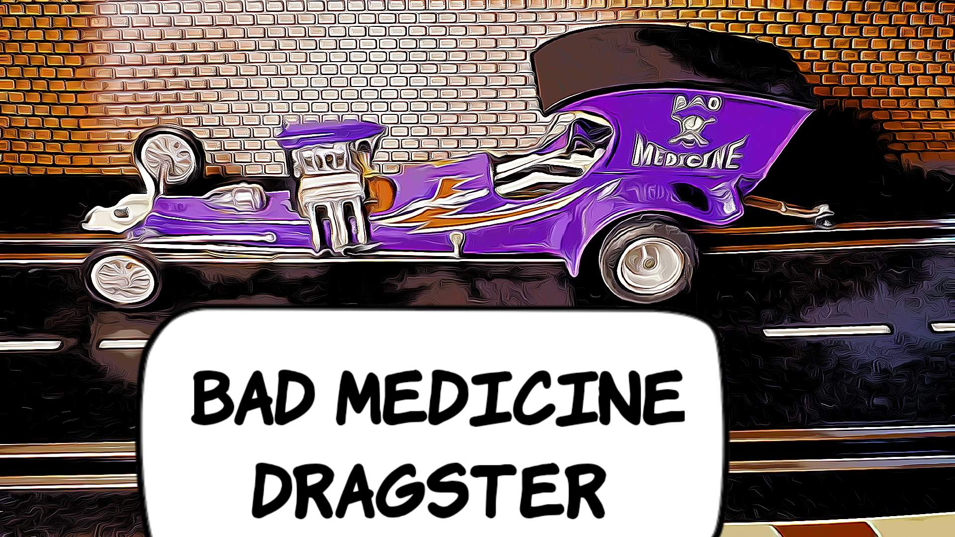 * SALE * Monogram Tom Daniel’s Bad Medicine "Purple Haze" Dragster Slot Car 1:24 Scale #3