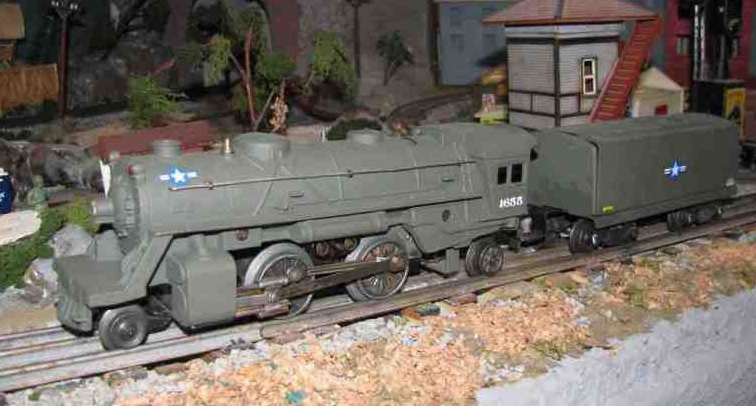Lionel #1655 Locomotive and Tender in Military Olive Drab