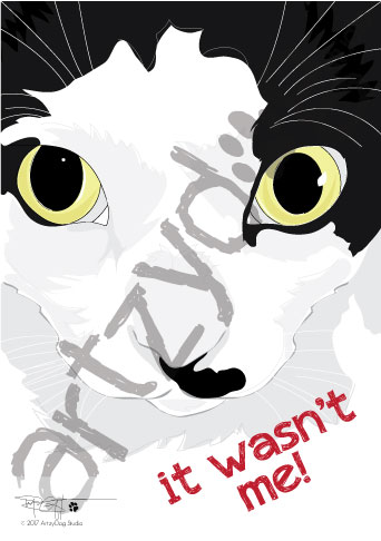 Print: Cat: It wasn't me!