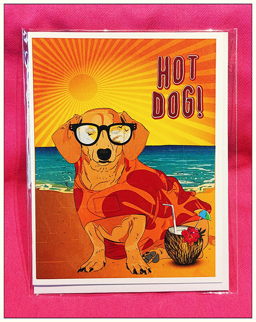 Notecard: Hot Dog!