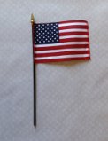 5 Pack Bundle of 4" x 6" American Flag on Staff