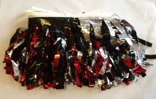 Metallic Skirt Pennant- Red, Silver & Black