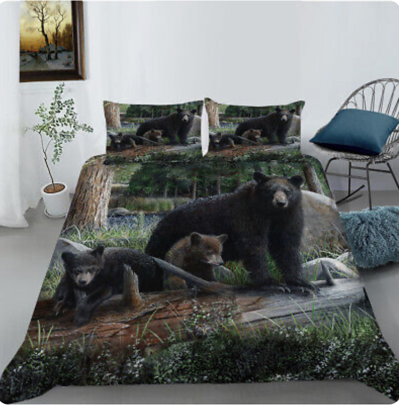 BLACK BEAR BED SET HTB1 BEAR  
